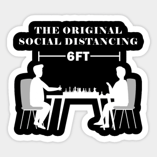 Funny Social distancing Chess Sticker